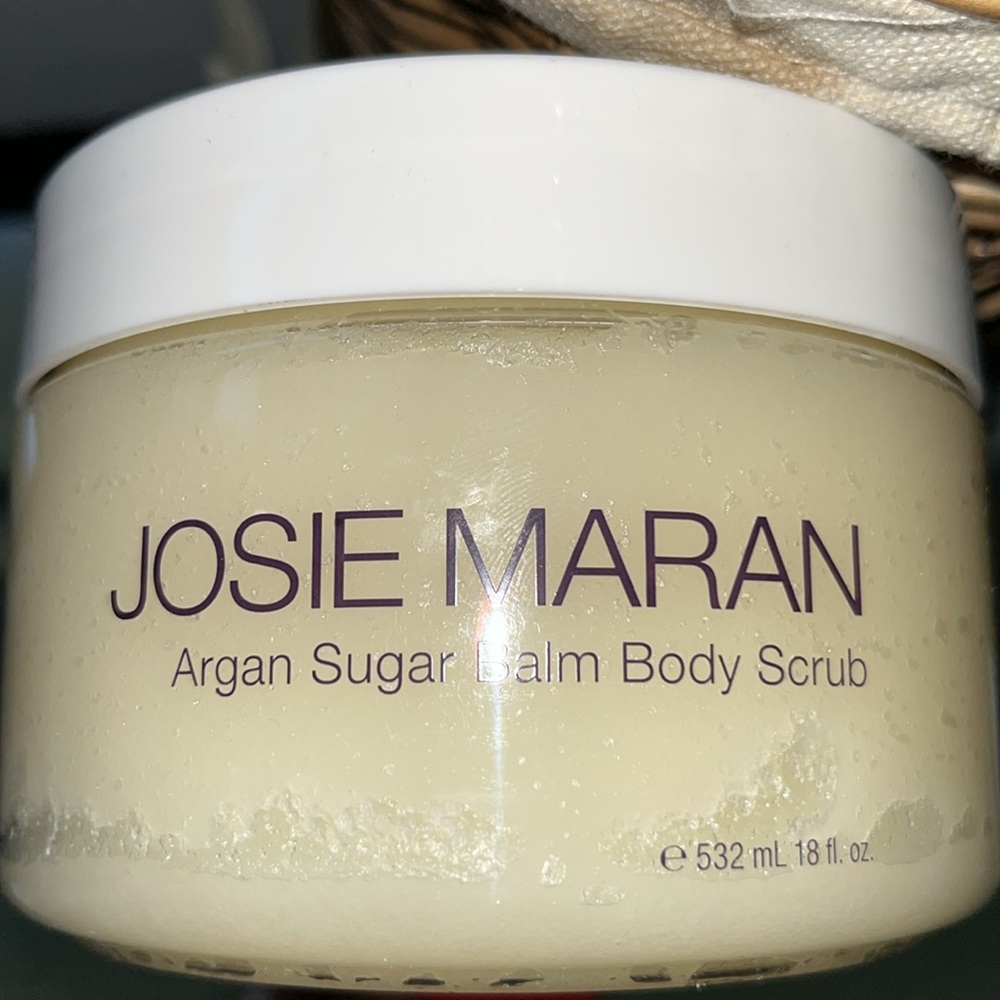 Josie Maran Argan Sugar Balm Body Scrub 18 oz Vanilla Pear Brand New Sealed